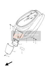 5WWF171100PW, Seitendeckel 1, Yamaha, 0